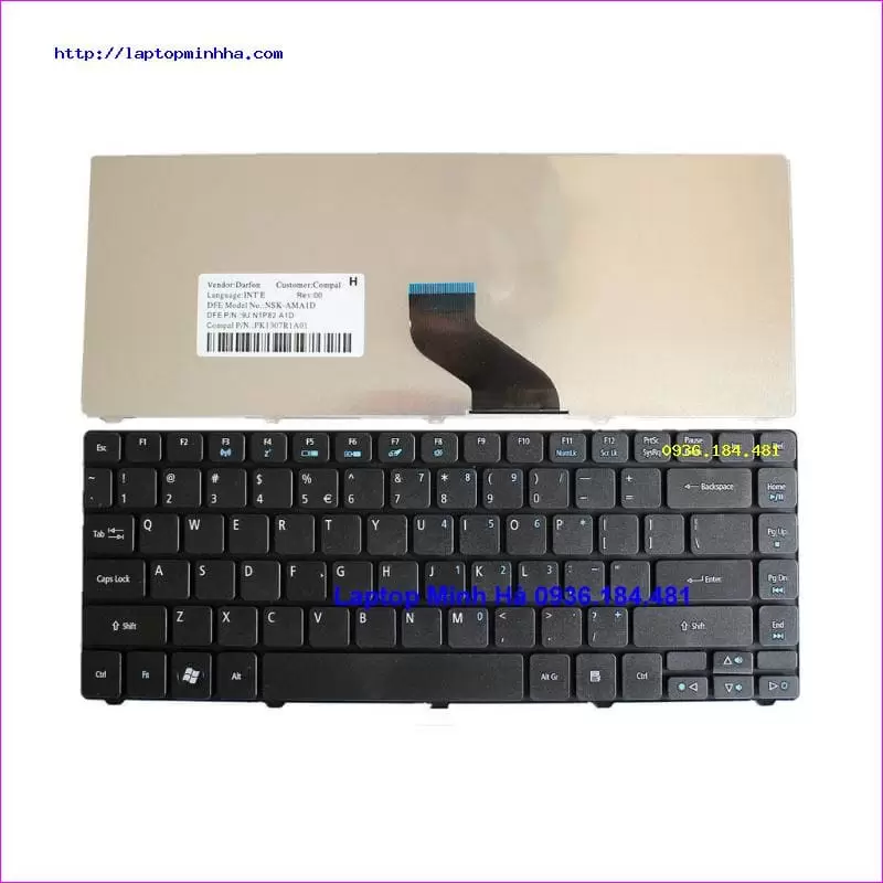ảnh mặt sau của sản phẩm Acer 4540G bàn phím dùng cho laptop Acer Aspire 4540 4540G