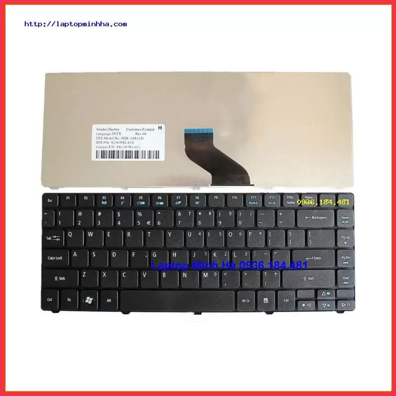 ảnh mặt sau của sản phẩm Acer 4733Z bàn phím dùng cho laptop Acer Aspire 4733 4733Z